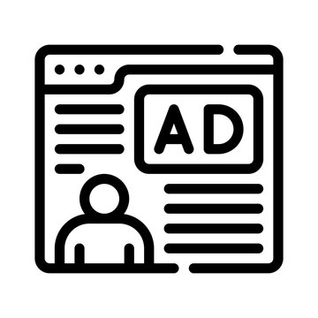 native advertising line icon