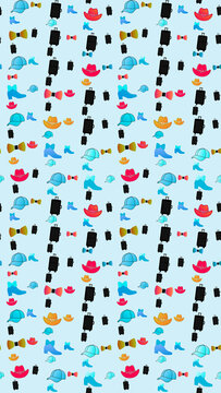 Travel accessories and fashion items pattern