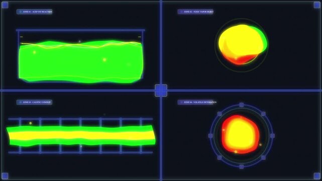 Futuristic hud interface digital screen monitoring system animation
