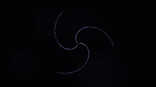 An intricate luminous spiral constellation rotates gracefully across the dark cosmic void, creating an entrancing hypnotic motion pattern that captivates viewers with its brilliant astral glow