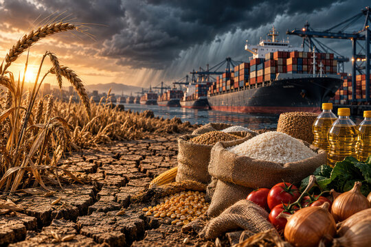Global food security crisis caused by drought and supply chain disruption