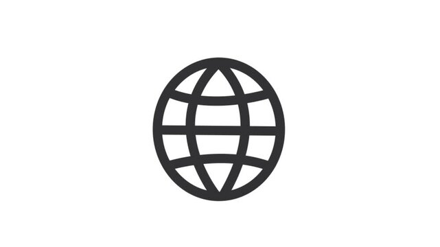 Global network globe icon for international business and worldwide connection