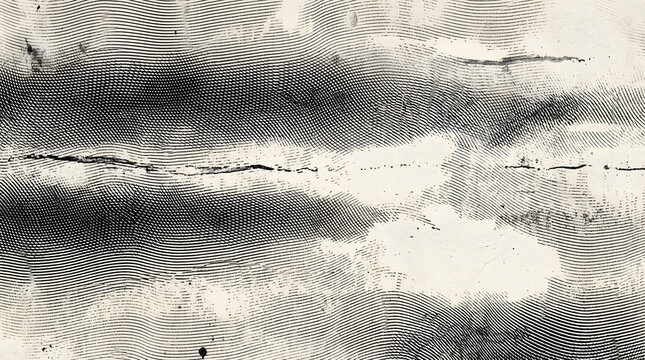 Abstract monochrome background with wavy line patterns and distressed texture for creative design work