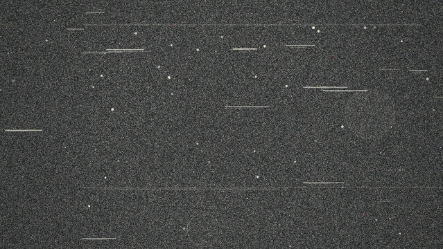 Grey static noise with white scratches and dust specks