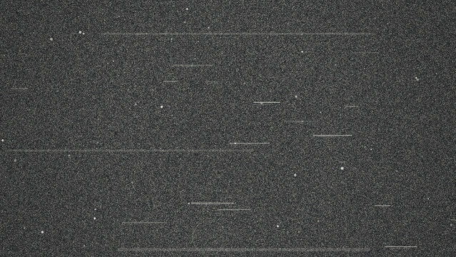 Static noise on dark screen with horizontal glitch lines