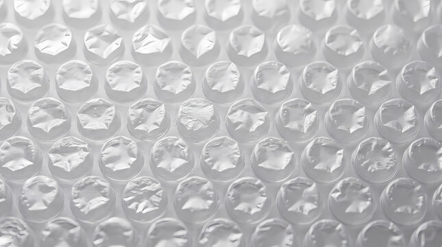 A close-up view of a sheet of bubble wrap with many small bubbles Ecommerce and Packaging Background
