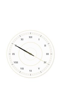 Minimal clock animation showing time progression, motion graphic loop