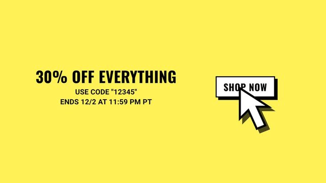 Get 30% Off Everything with Discount Code 12345 - Limited Time Offer Ending 12/2 at 1159 PM PT
