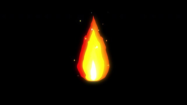 Pixel art fire flame animation burning hot flame effect loop