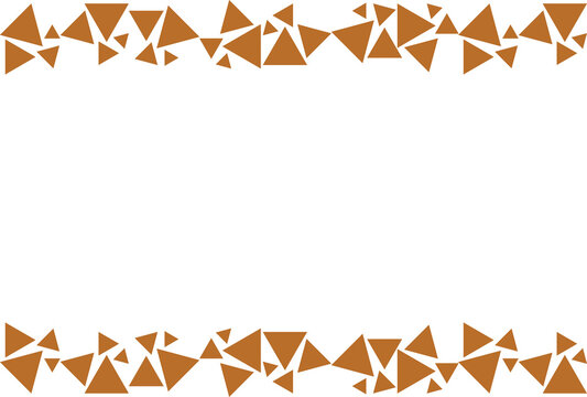 Modern Geometric Gold Triangle Mosaic Frame White Background. Design Print for Certificate, Menu, Greeting, Card, Invitation and Banner. 10