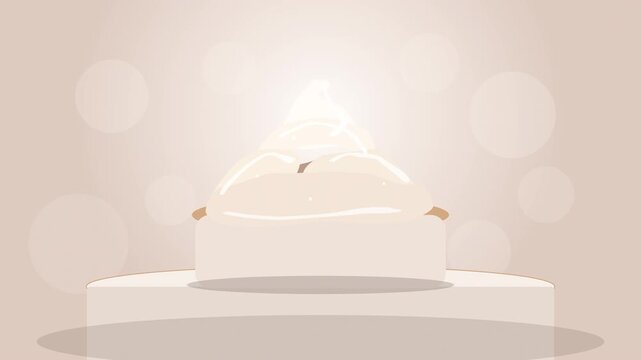 Pixel art ice cream cone dessert sweet food animation loop video