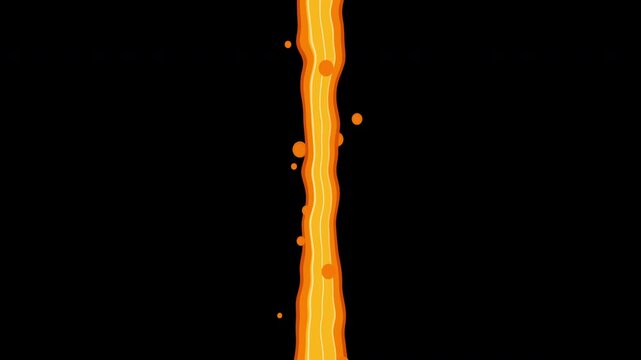 Pixel art lava stream animation loop, retro magma flow, gaming loop