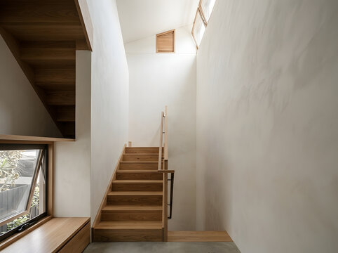 Townhouse Stair Hall with High Clerestory Vent