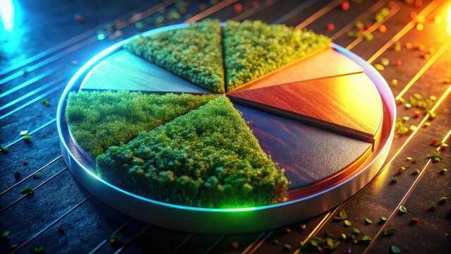 Colorful pie chart representing ecosustainability