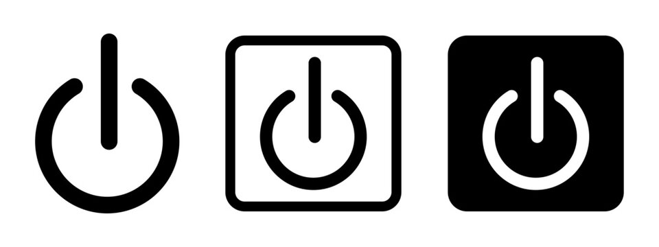 アプリの設定画面や家電操作UIに使える電源ボタンとスタンバイマークの3種アイコンセット