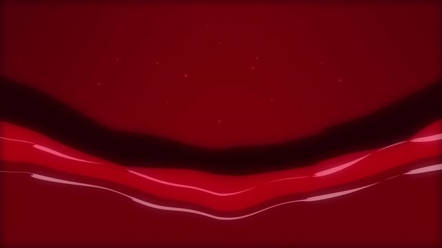 Red pixel art wave motion graphic looping background with glowing lines