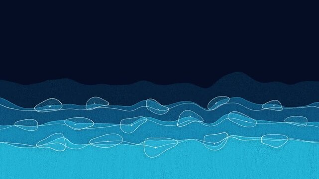 Retro pixel art ocean waves loop, blue sea texture, retro gaming vibe