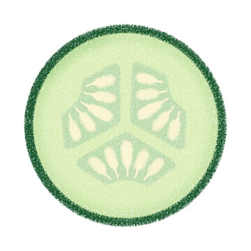 A slice of a cucumber