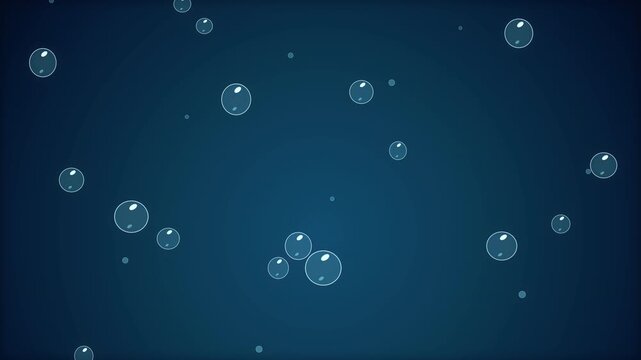 Subtle pixel art bubbles floating upward underwater background loop