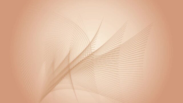 Abstract flowing light lines creating dynamic patterns on subtle peach background perfect for modern corporate presentations.