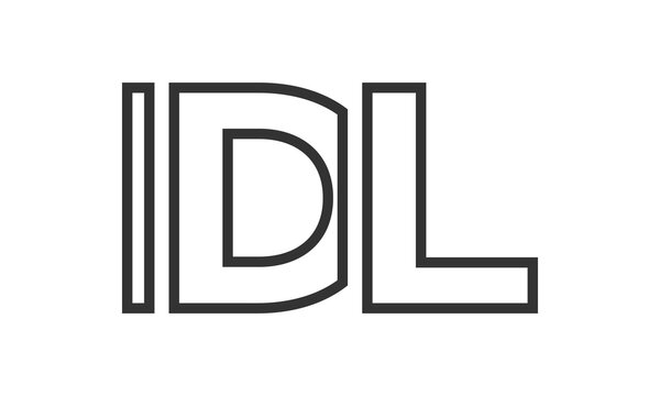 IDL logo design template with strong and modern bold text. Initial based vector logotype featuring simple and minimal typography. Trendy company identity.