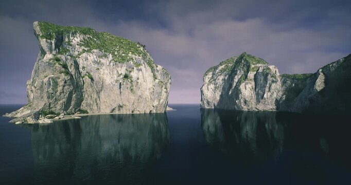 limestone sea cliffs ideal for geology research, visible strata and fossilrich faces with rugged access from shore for fieldwork and academic surveys