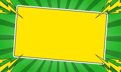 Blank POP Art Comic Background Design Frame Template New © RKSTUDIOBASE