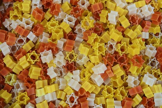 star shaped pasta read to cook 