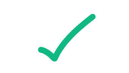 Green check mark png transparent. Hand drawn green tick symbol doodle. Approved correct choice sign vector illustration. Minimalist ok checkbox line icon isolated © Pure Vector