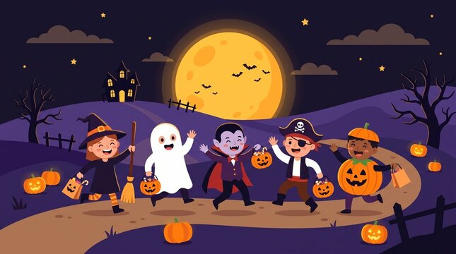  Happy Halloween vector illustration