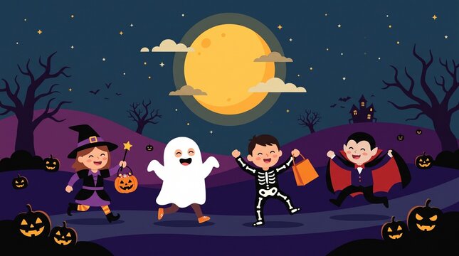 Happy Halloween vector illustration