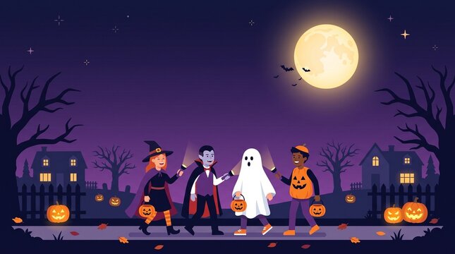  Happy Halloween vector illustration
