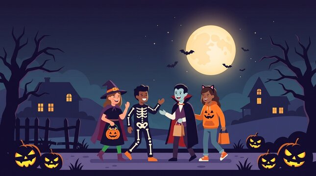  Happy Halloween vector illustration