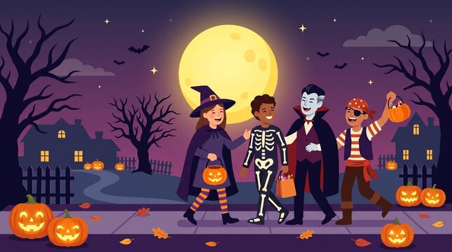  Happy Halloween vector illustration