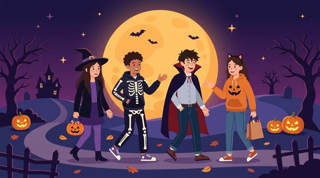  Happy Halloween vector illustration