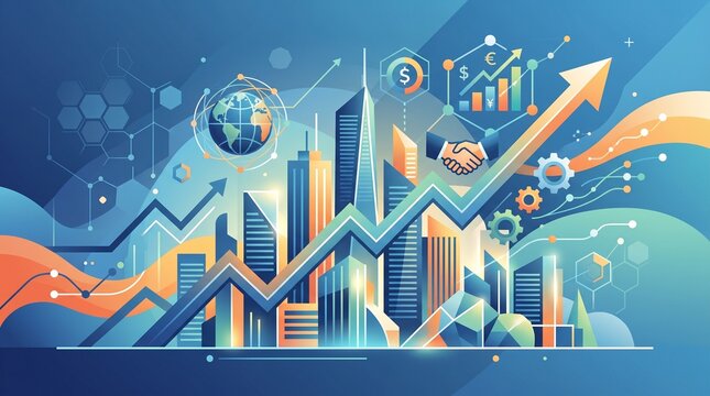 vector background business and economy day, wallpaper, poster