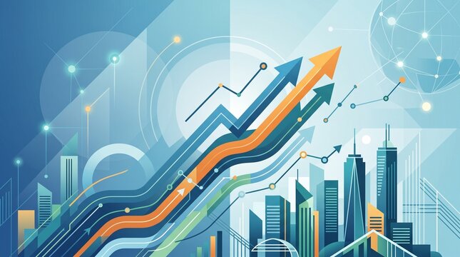 vector background business and economy day, wallpaper, poster