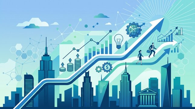 vector background business and economy day, wallpaper, poster