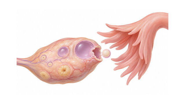 Ovulation Releasing Oocyte Toward Fimbriae