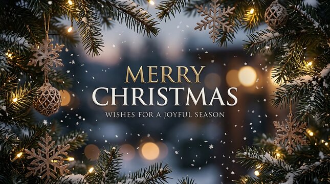A beautiful christmas background with festive lights and a warm joyful holiday spirit