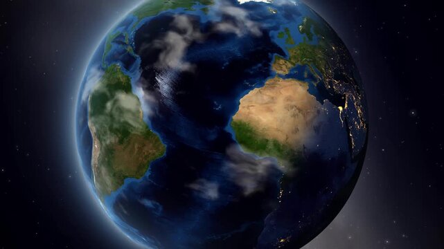 Earth Zoom In to Thi&Atilde;&uml;s Senegal Pin Marker Animation