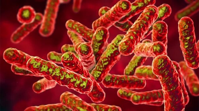 Bartonella, 3D animation. Small Gram-negative bacteria associated with cat-scratch disease, trench fever, bacillary angiomatosis and other vector-borne infections in humans.