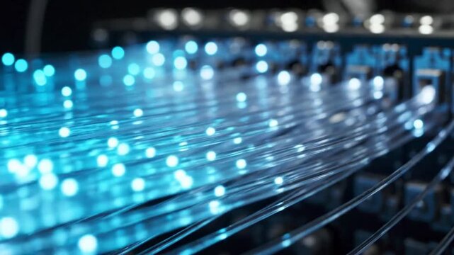 Blockchain and Distributed Ledger. Futuristic blockchain technology, interconnected digital blocks, encrypted data transactions, decentralized network connections and secure ledger visualization.