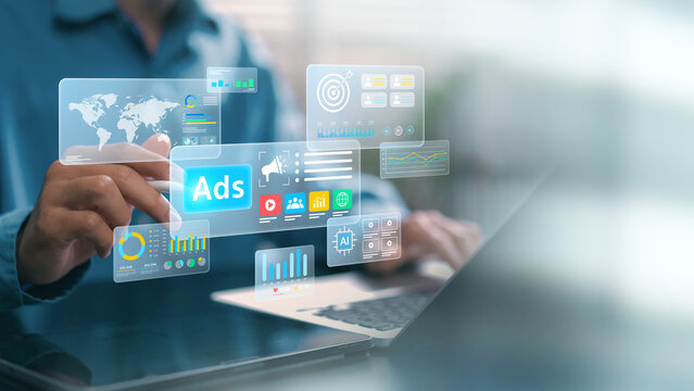 Digital Advertising Campaign Management with AI Marketing Analytics Dashboard, Audience Targeting, Multichannel Ad Performance Tracking and Data Driven Online Marketing Strategy for Business Growth