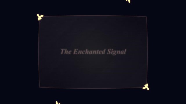 Vintage cinematic title card animation with retro screen border