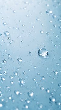 Clear Water Droplets Spread Scattered Across a Clean Glass Surface Background Texture and Pattern