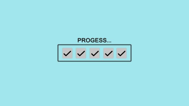 Checklist and task progress tracking concept. A hand placing the final checkmark on wooden blocks in a progress bar, task completion, productivity, goal setting, check com Project pleted tasks