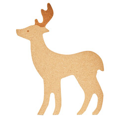 Laser cut MDF wooden deer with engraved antlers © sawa
