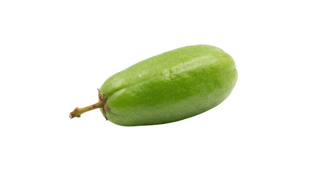 Fresh green bilimbi fruit on a transparent background