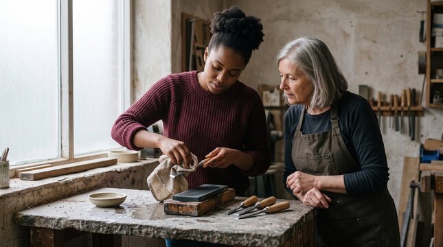 Young neighbor leads chisel care workshop lesson